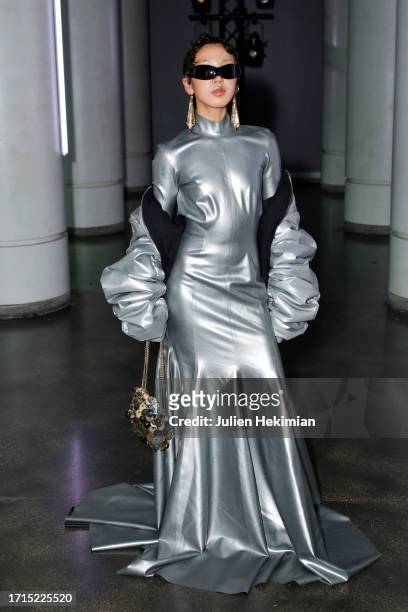 Nara Kim attends the Avellano Womenswear Spring/Summer 2024 show as part of Paris Fashion Week on October 03, 2023 in Paris, France.