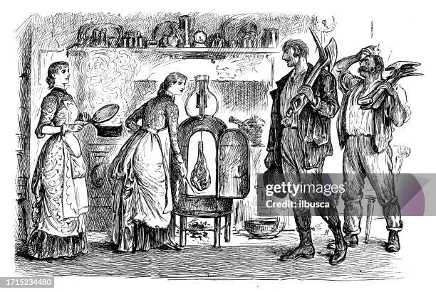 british satire caricature comic cartoon illustration - meat lovers stock illustrations