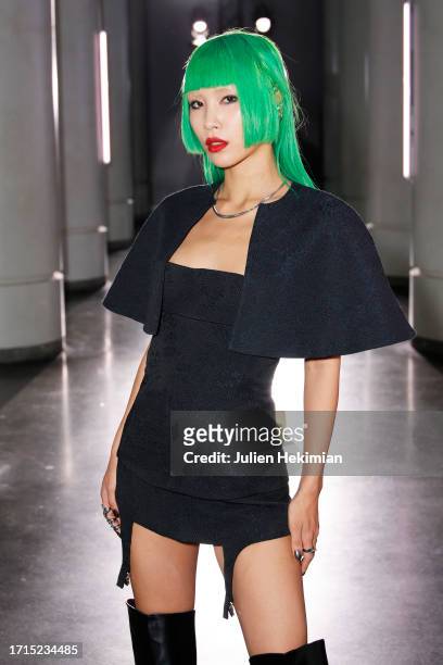 Alvy Space attends the Avellano Womenswear Spring/Summer 2024 show as part of Paris Fashion Week on October 03, 2023 in Paris, France.