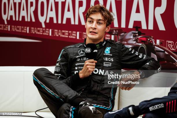 George Russell of United Kingdom, Mercedes - AMG PETRONAS, portrait during the Formula 1 Qatar Grand Prix from 5th to 8th of October, 2023 on the...