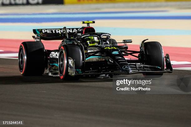 Lewis Hamilton of United Kingdom, Mercedes - AMG PETRONAS, W14 - Mercedes, action during the Formula 1 Qatar Grand Prix from 5th to 8th of October,...