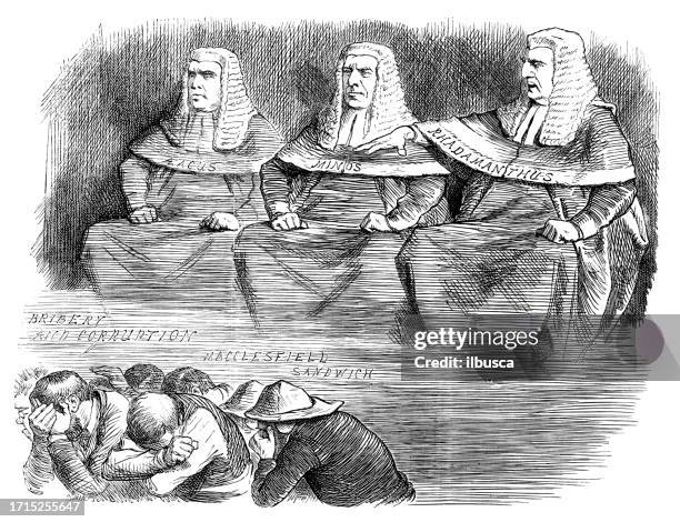 british satire caricature comic cartoon illustration - guilty pleasure stock illustrations