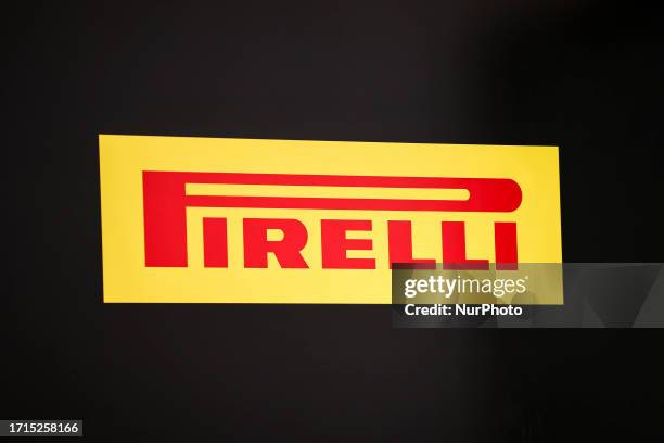 Pirelli logo during the Formula 1 Qatar Grand Prix from 5th to 8th of October, 2023 on the Lusail International Circuit, in Lusail, Qatar.