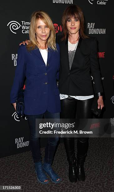 Actresses Rosanna Arquette and Katherine Moennig attend Showtime's new series premiere of "Ray Donovan" at the Directors Guild of America on June 25,...