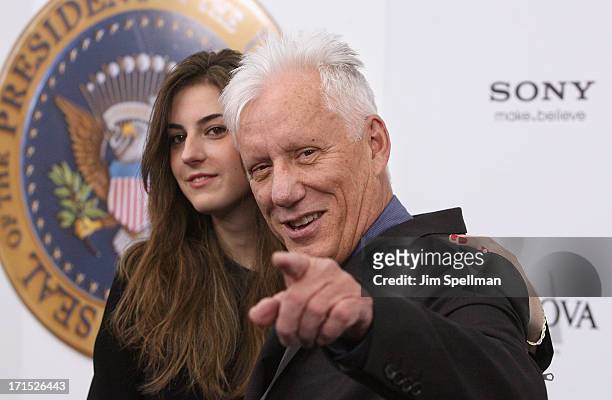 Actor James Woods and guest attend "White House Down" New York Premiere at Ziegfeld Theater on June 25, 2013 in New York City.