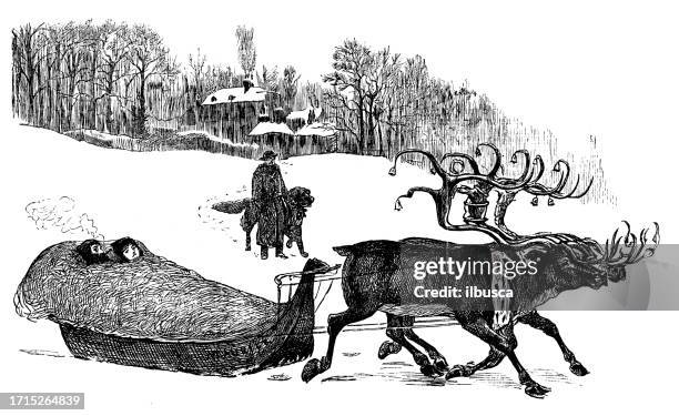 british satire caricature comic cartoon illustration - winter wonderland london stock illustrations