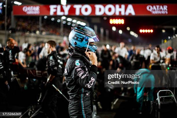 George Russell of United Kingdom, Mercedes - AMG PETRONAS, portrait during the Formula 1 Qatar Grand Prix from 5th to 8th of October, 2023 on the...