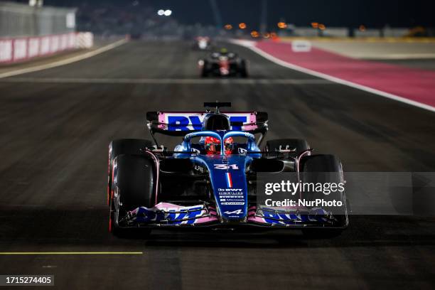 Esteban Ocon of France, BWT Alpine F1 Team, A523 - Renault, action during the Formula 1 Qatar Grand Prix from 5th to 8th of October, 2023 on the...
