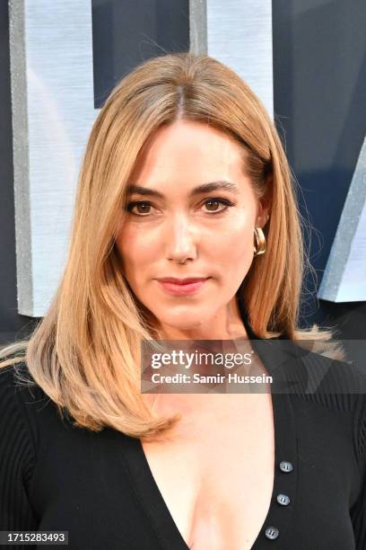 Jacqui Ainsley attends the "Beckham" Premiere at The Curzon Mayfair on October 03, 2023 in London, England.