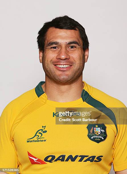 George Smith poses during an Australian Wallabies headshots session on June 26, 2013 in Sydney, Australia.