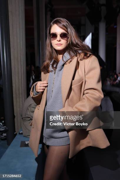Josephine Japy attends the Miu Miu Womenswear S/S 2024 show as part of Paris Fashion Week at Palais d'Iena on October 03, 2023 in Paris, France.