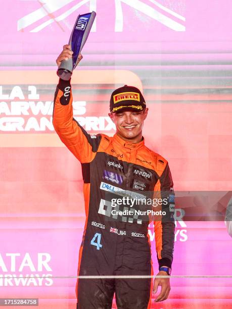 Lando Norris of United Kingdom, Mclaren Formula 1 Team, portrait during the Formula 1 Qatar Grand Prix from 5th to 8th of October, 2023 on the Lusail...