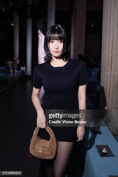 Momo attends the Miu Miu Womenswear S/S 2024 show as part of Paris Fashion Week at Palais d'Iena on October 03, 2023 in Paris, France.