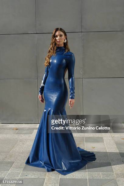 Carmella Rose attends the Avellano Womenswear Spring/Summer 2024 show as part of Paris Fashion Week on October 03, 2023 in Paris, France.