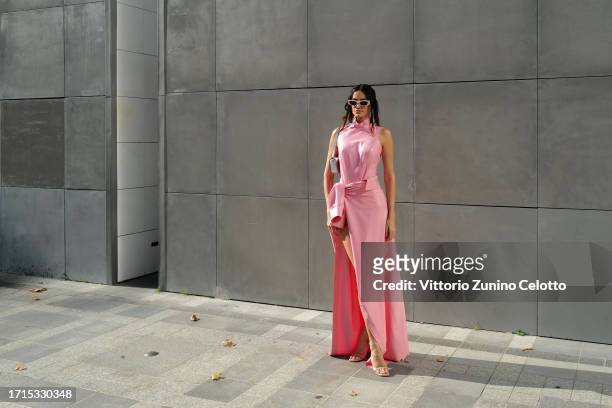 Sofia Resing attends the Avellano Womenswear Spring/Summer 2024 show as part of Paris Fashion Week on October 03, 2023 in Paris, France.