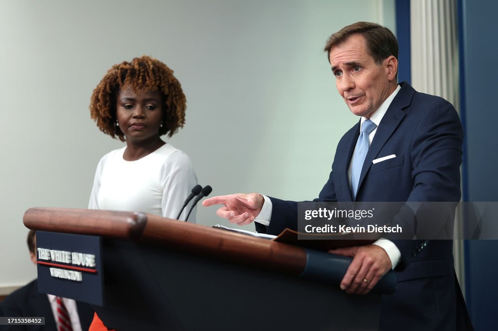 White House Media Briefing Held By Press Secretary Jean-Pierre And NSC Coordinator For Strategic Communications Kirby