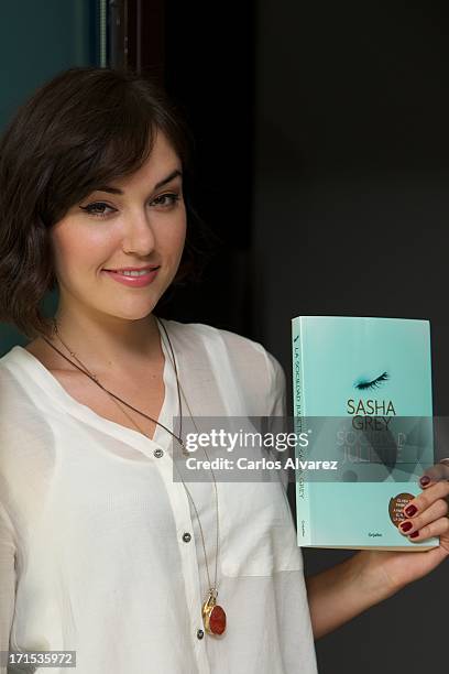 Actress Sasha Grey presents her book "La Sociedad de Juliette" at the Hotel ME on June 26, 2013 in Madrid, Spain.