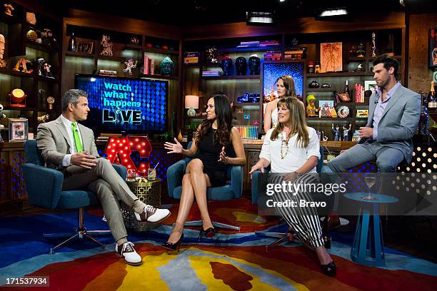 Pictured : Andy Cohen, Jo De La Rosa, Jeana Keough, Kara Keough and Shane Keough -- Photo by: Charles Sykes/Bravo/NBCU Photo Bank via Getty Images