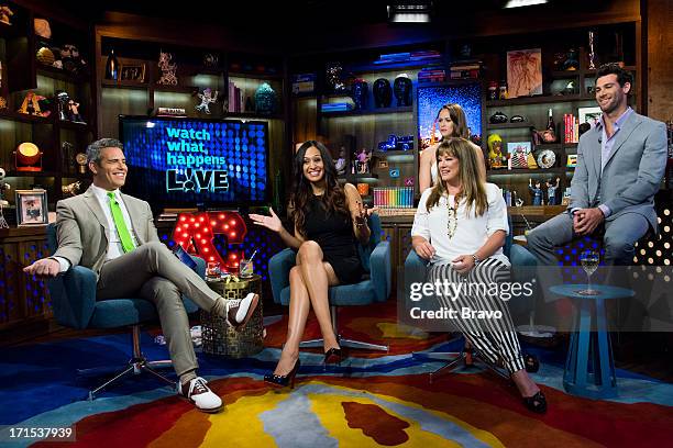 Pictured : Andy Cohen, Jo De La Rosa, Jeana Keough, Kara Keough and Shane Keough -- Photo by: Charles Sykes/Bravo/NBCU Photo Bank via Getty Images