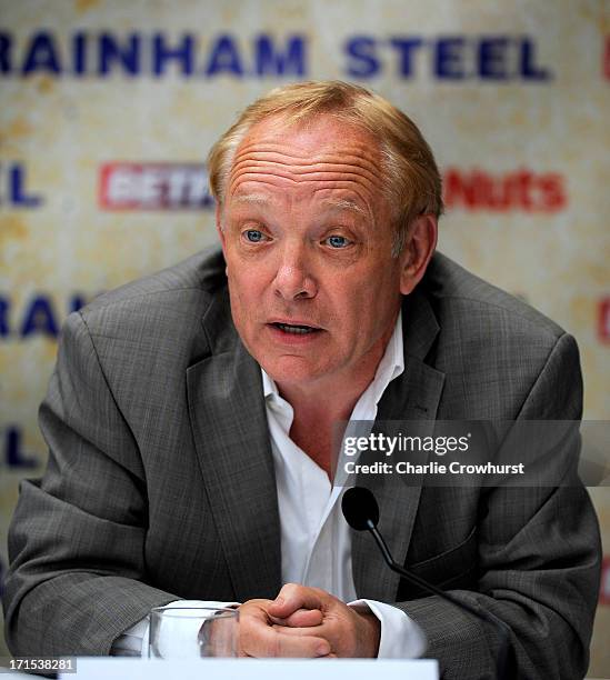 Frank Maloney of Frank Maloney Promotions talks during the Boxnation Press Conference on June 26, 2013 in London, England.