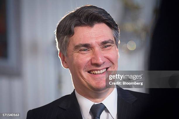 Zoran Milanovic, Croatia's prime minister, reacts during an interview at the government's office in Zagreb, Croatia, on Wednesday, June 26, 2013....