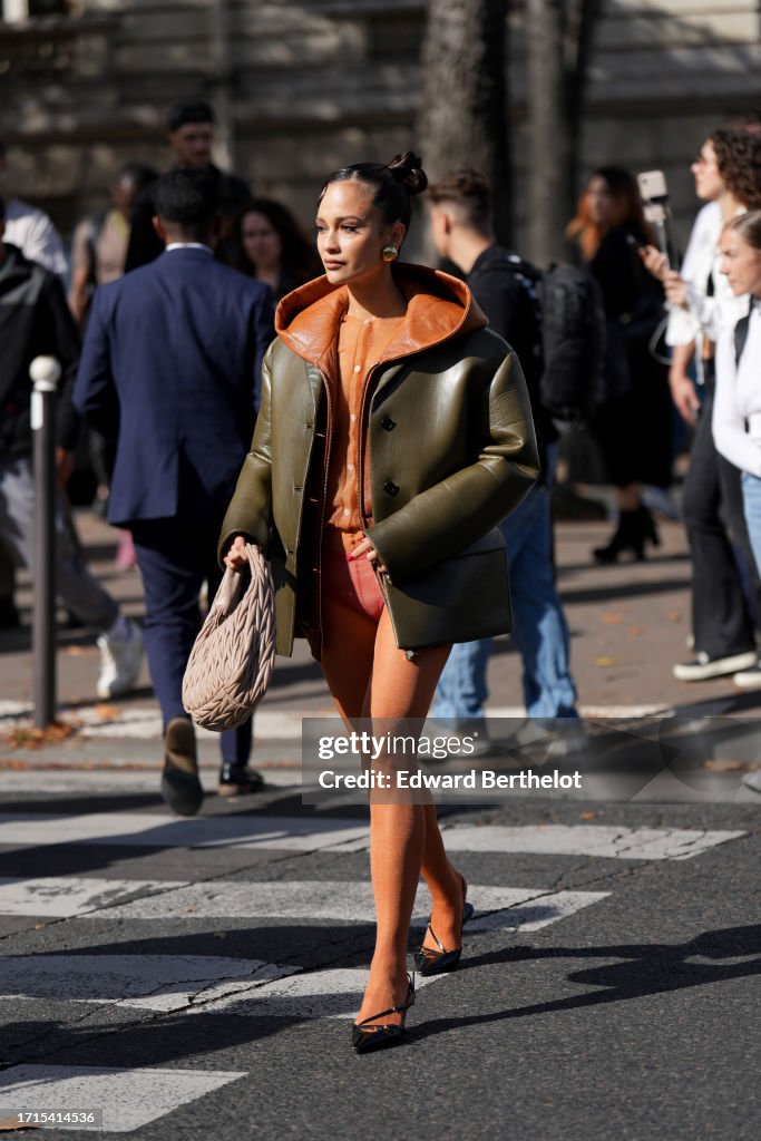 Street Style - Paris Fashion Week - Womenswear Spring/Summer 2024 - Day Nine