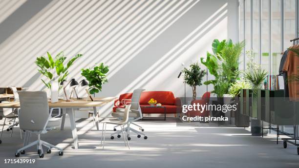 modern office interior - office minimalist stock pictures, royalty-free photos & images