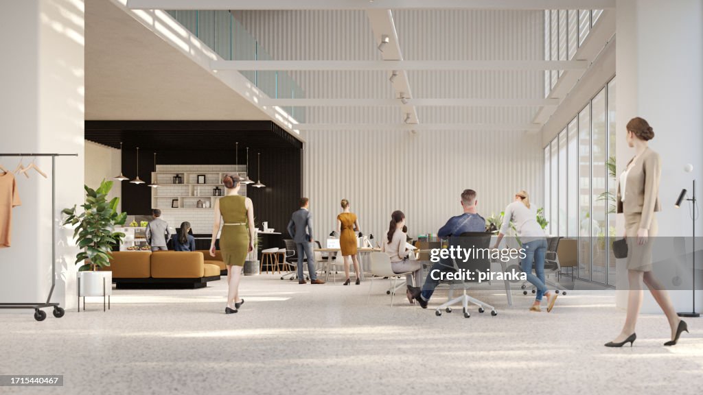 Moderno escritório de plano aberto