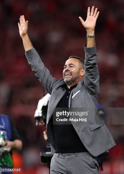 Artur Jorge, Head Coach of SC Braga, celebrates following the team's victory during the UEFA Champions League match between 1. FC Union Berlin and SC...