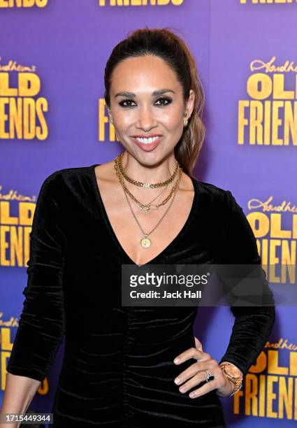 Myleene Klass attends Stephen Sondheim's "Old Friends" Opening Night at Gielgud Theatre on October 03, 2023 in London, England.