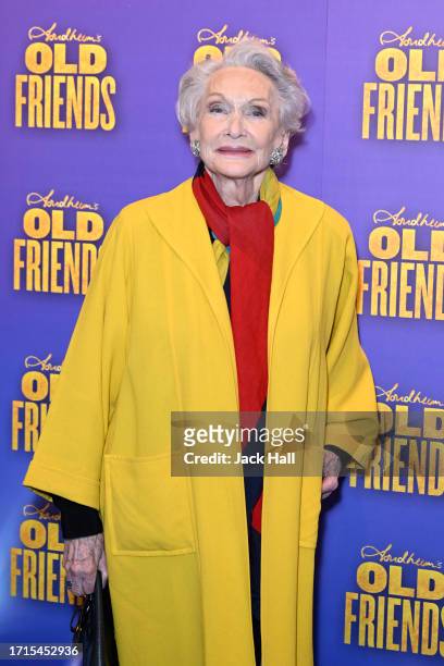 Siân Phillips attends Stephen Sondheim's "Old Friends" Opening Night at Gielgud Theatre on October 03, 2023 in London, England.