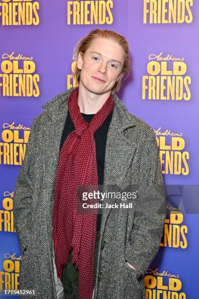 Freddie Fox attends Stephen Sondheim's "Old Friends" Opening Night at Gielgud Theatre on October 03, 2023 in London, England.