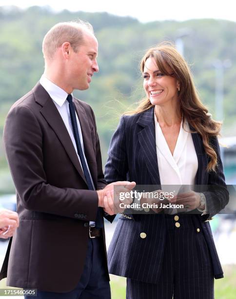 Prince William, Prince of Wales and Catherine, Princess of Wales visits Fitzalan High School as she celebrates the beginning of Black History Month...