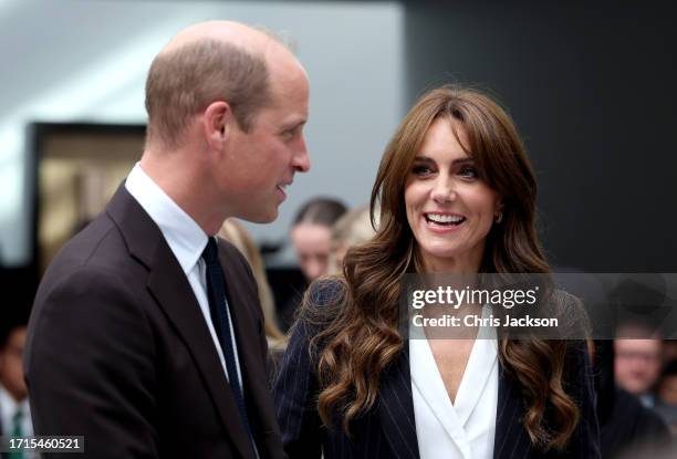 Prince William, Prince of Wales and Catherine, Princess of Wales visits Fitzalan High School as she celebrates the beginning of Black History Month...