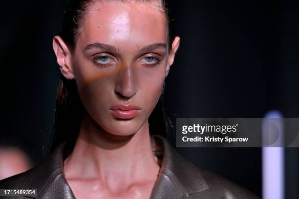 Model walks the runway during the Avellano Womenswear Spring/Summer 2024 show as part of Paris Fashion Week on October 03, 2023 in Paris, France.