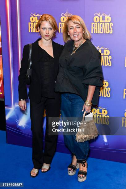 Parker Lapaine and Fay Ripley attend Stephen Sondheim's "Old Friends" Opening Night at Gielgud Theatre on October 03, 2023 in London, England.
