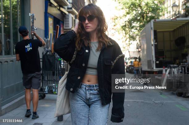 Actress Susana Abaitua during a media visit to the filming of 'Desmontando a Lucia', on October 3 in Madrid, Spain. 'Desmontando a Lucia' is a black...