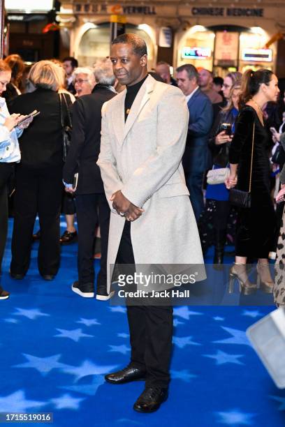 Adrian Lester attends Stephen Sondheim's "Old Friends" Opening Night at Gielgud Theatre on October 03, 2023 in London, England.