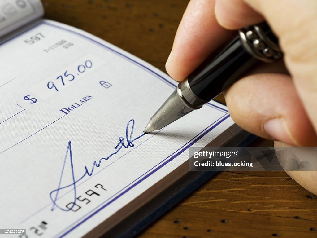 Signing a Check