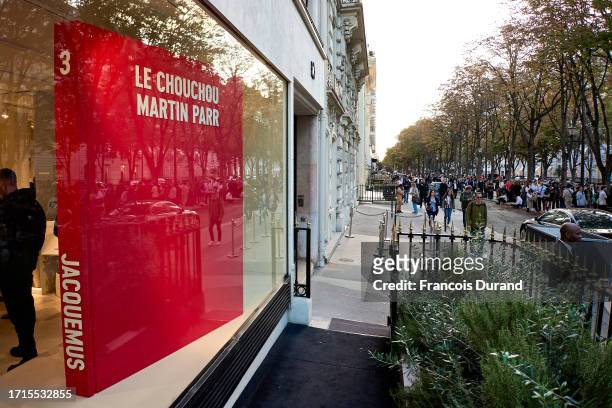 General view of the Jacquemus Montaigne store during the "Jacquemus X Martin Parr" book signing as part of Paris Fashion Week at Jacquemus Montaigne...