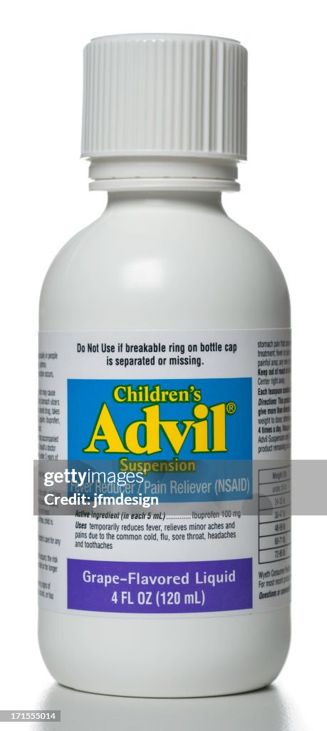 Children's Advil sospensione Uva intrattenimento flacone di liquido