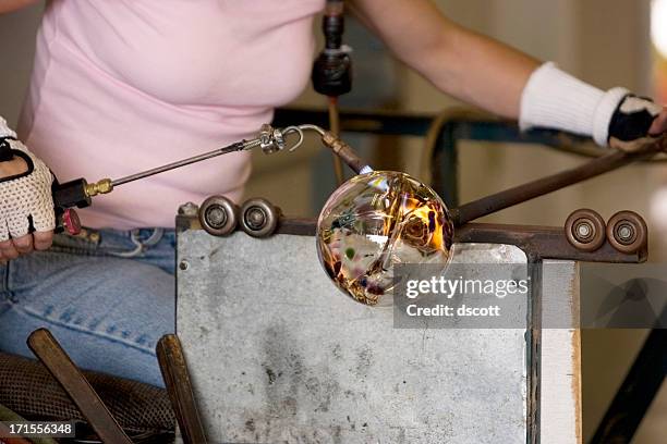 glass blowing - glass blowing stock pictures, royalty-free photos & images