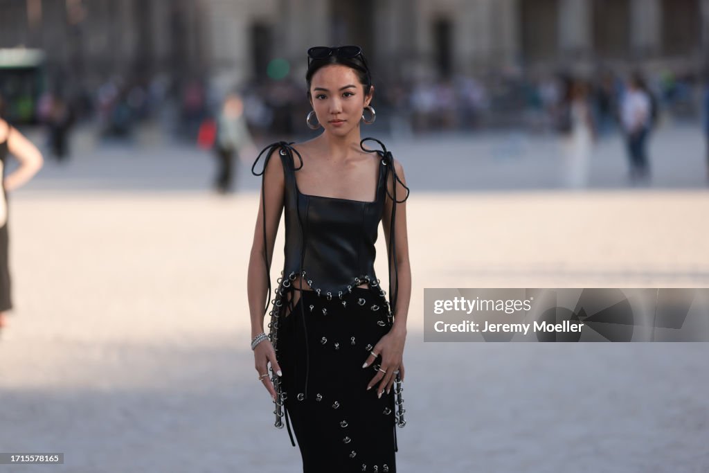 Street Style - Paris Fashion Week - Womenswear Spring/Summer 2024 - Day Eight
