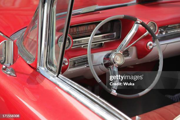 interior of cadillac de ville - old car interior stock pictures, royalty-free photos & images