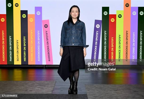 Min Jin Lee attends The Future of Audiobooks Event with Spotify 2023 on October 03, 2023 in New York City.