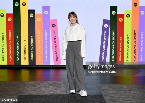 Jennette McCurdy attends The Future of Audiobooks Event with Spotify 2023 on October 03, 2023 in New York City.