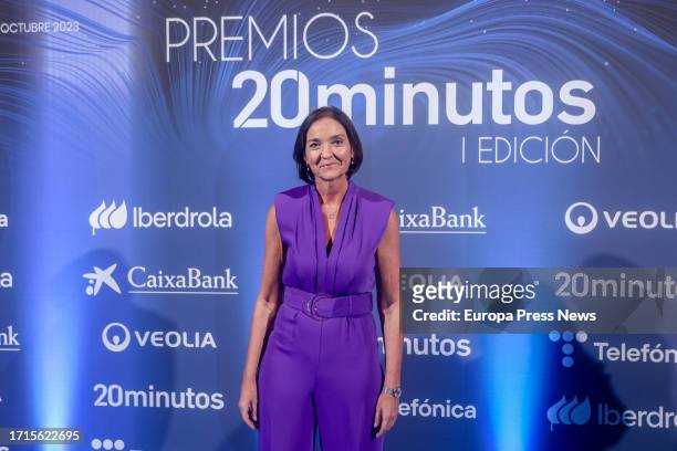 The spokeswoman for the Socialist Municipal Group in the Madrid City Council, Reyes Maroto, during the first edition of its 20minutos awards, at the...