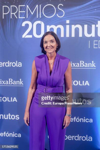 The spokeswoman for the Socialist Municipal Group in the Madrid City Council, Reyes Maroto, during the first edition of its 20minutos awards, at the...