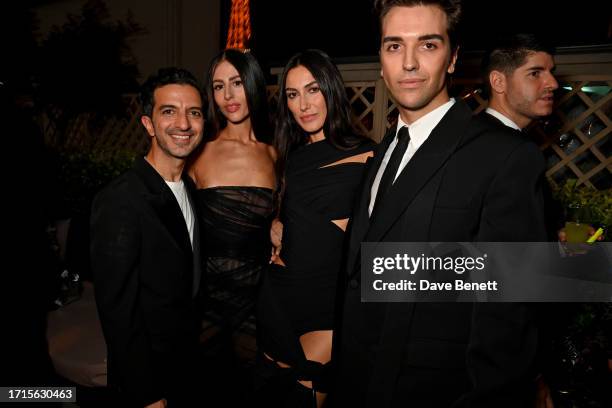 Imran Amed, Elisabetta Gregoraci, Giorgia Tordini and Giuliano Calza attend the #BoF500 Gala during Paris Fashion Week at Shangri-La Hotel Paris on...