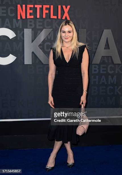 Holly Ramsay attends the Netflix 'Beckham' UK Premiere at The Curzon Mayfair on October 03, 2023 in London, England.